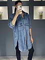 Γυναικεία πουκαμίσα - φόρεμα oversize Jean | BLUE JEAN