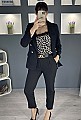 Γυναικείο κοστούμι σετ blazer σακάκι με παντελόνι | Μαύρο