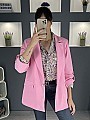 Γυναικείο σακάκι over size με κουμπί στον αγκώνα | Ροζ