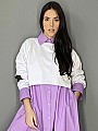 Γυναικεία μπλούζα crop top φούτερ με στάμπα | Λευκό
