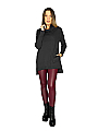 Γυναικεία πλεκτή μπλούζα ζιβάγκο ασύμμετρη με τσεπάκια | Μαύρο