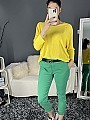 Γυναικείο παντελόνι ψηλόμεσο ελαστικό με λάστιχο και ζώνη στην μέση | Πράσινο