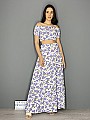 Γυναικείο σετ floral crop top και maxi φούστα | Λιλά