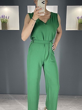 Γυναικεία ολόσωμη φόρμα με Ve | Πράσινο
