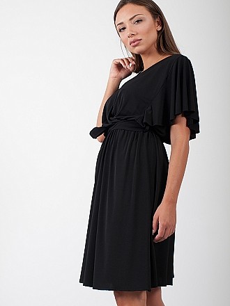 Φόρεμα mini με ζωνάκι | Μαύρο [-8%] - πλαϊνή  όψη