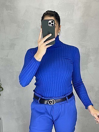Γυναικεία μπλούζα ριπ ζιβάγκο | Μπλε Ρουά