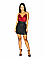 Γυναικεία φούστα mini τύπου δερματίνη με φερμουάρ | Μαύρο