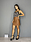 Γυναικεία φούστα mini τύπου δερματίνη με φερμουάρ | Ταμπά