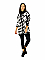 Γυναικεία πλεκτή μπλούζα pied de poule ζιβάγκο  | Μαύρο