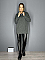 Γυναικεία πλεκτή μπλούζα ζιβάγκο με άνετη γραμμή | Γκρί