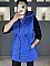 Γυναικείο αμάνικο μπουφάν γιλέκο με κουκούλα | Μπλέ