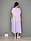 Γυναικείο φόρεμα maxi oversize με Ve λαιμόκοψη | Λιλά