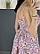 Γυναικείο mini φόρεμα floral με ραντάκι τύπου κρουαζέ με μικρό ανθάκι | Ροζ