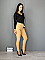 Γυναικείο παντελόνι ψηλόμεσο με λάστιχο | Κάμελ