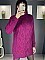 Γυναικείο πλεκτό μπλουζοφόρεμα ζιβάγκο με σχεδιο πλεξούδα σε άνετη γραμμή | Ματζέντα