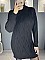 Γυναικείο πλεκτό μπλουζοφόρεμα ζιβάγκο με σχεδιο πλεξούδα σε άνετη γραμμή | Μαύρο
