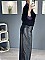 Γυναικείο ψηλόμεσο παντελόνι δερματίνη καμπάνα | Μαύρο