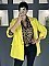 Γυναικείο σακάκι oversize με κουμπί στον αγκώνα | Κίτρινο