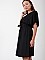 Φόρεμα mini με ζωνάκι | Μαύρο [-8%] - πλαϊνή  όψη