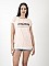 Γυναικεία μπλούζα t-shirt με στάμπα ασημένια γράμματα "STRONGER" σε άνετη γραμμή και κοντό μανίκι | Ροζ