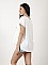 Γυναικεία μπλούζα t-shirt με στάμπα "ICON" πιο μακριά πίσω και κοντό μανίκι | Λευκό