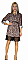 Γυναικεία πουκαμίσα φόρεμα animal print με δαντέλα στο τελείωμα και ζωνάκι | Animal print