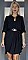 Γυναικεία πουκαμίσα- φόρεμα ασύμμετρη πιο μακριά πίσω με δερματίνη ζώνη | Μαύρο