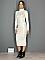 Γυναικείο midi φόρεμα ζιβάγκο pencil εφαρμοστό | Λευκό