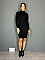 Γυναικείο mini φόρεμα ριπ ζιβάγκο εφαρμοστό| Μαύρο