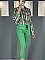 Γυναικείο παντελόνι ελαστικό με λάστιχο και κορδόνι στη μέση | Πράσινο