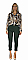 Γυναικείο παντελόνι ψηλόμεσο ελαστικό με δερματίνη ζώνη | Πράσινο Σκούρο