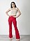 Γυναικείο παντελόνι τύπου καμπάνα με τέλεια εφαρμογή | Κόκκινο