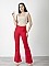 Γυναικείο παντελόνι τύπου καμπάνα με τέλεια εφαρμογή | Κόκκινο