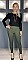Γυναικείο ψηλόμεσο παντελόνι κολάν με διακοσμητικά κουμπιά | Χακί