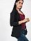 Γυναικείο σακάκι μεσάτο με τρουακάρ μανίκι | Μαύρο - πλαϊνή  όψη