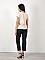 Γυναικείο υφασμάτινο παντελόνι all seasons με λάστιχο στη μέση και τσέπες στα πλαϊνά | Μαύρο
